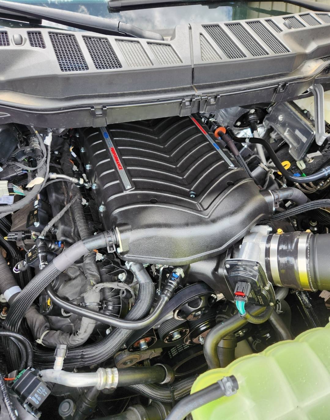 Close-up of a performance engine build at Foulks Performance